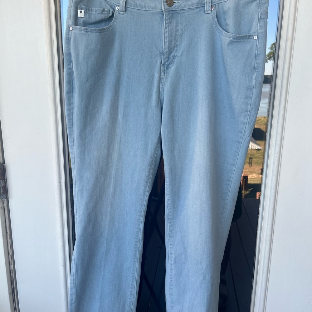 Belle by Kim Gravel Light Blue Straight Leg Jeans